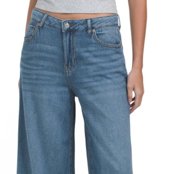 NEW REWASH Low Pro Palazzo Jeans in medium wash for women 825 2j7 - Picture 4 of 5